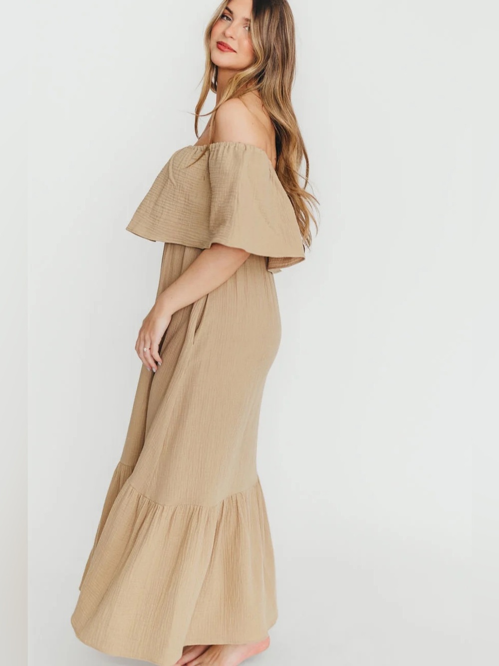 Worth Collective Cotton Bump & Nursing Friendly Maxi Dress Size XL